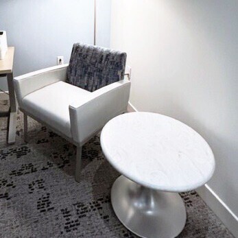 Latitude chair and trumpet table