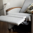 Cove recliner reclined in patient room
