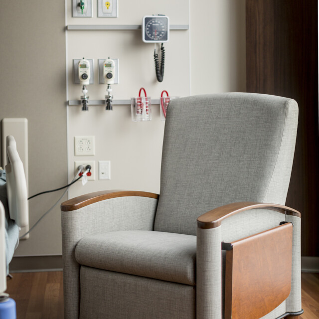 Cove recliner patient room