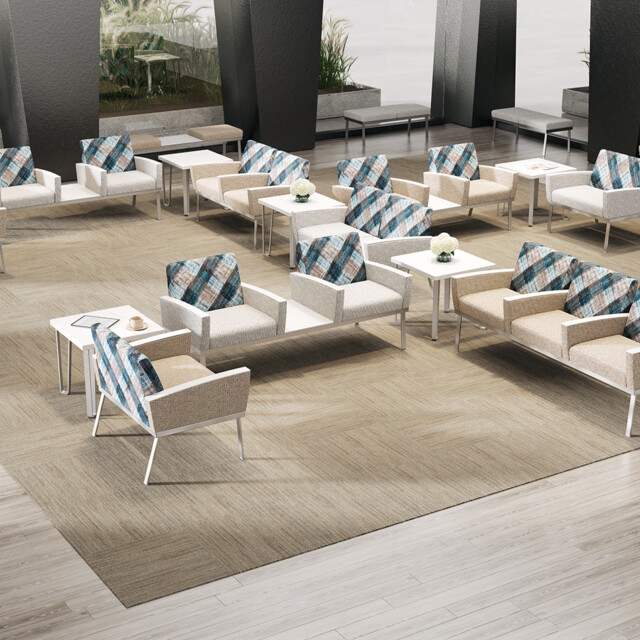 Latitude Environment benches in lobby